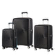 American Tourister Luggage Bass Black American Tourister Curio 3 Piece Nested Spinner Expandable Set