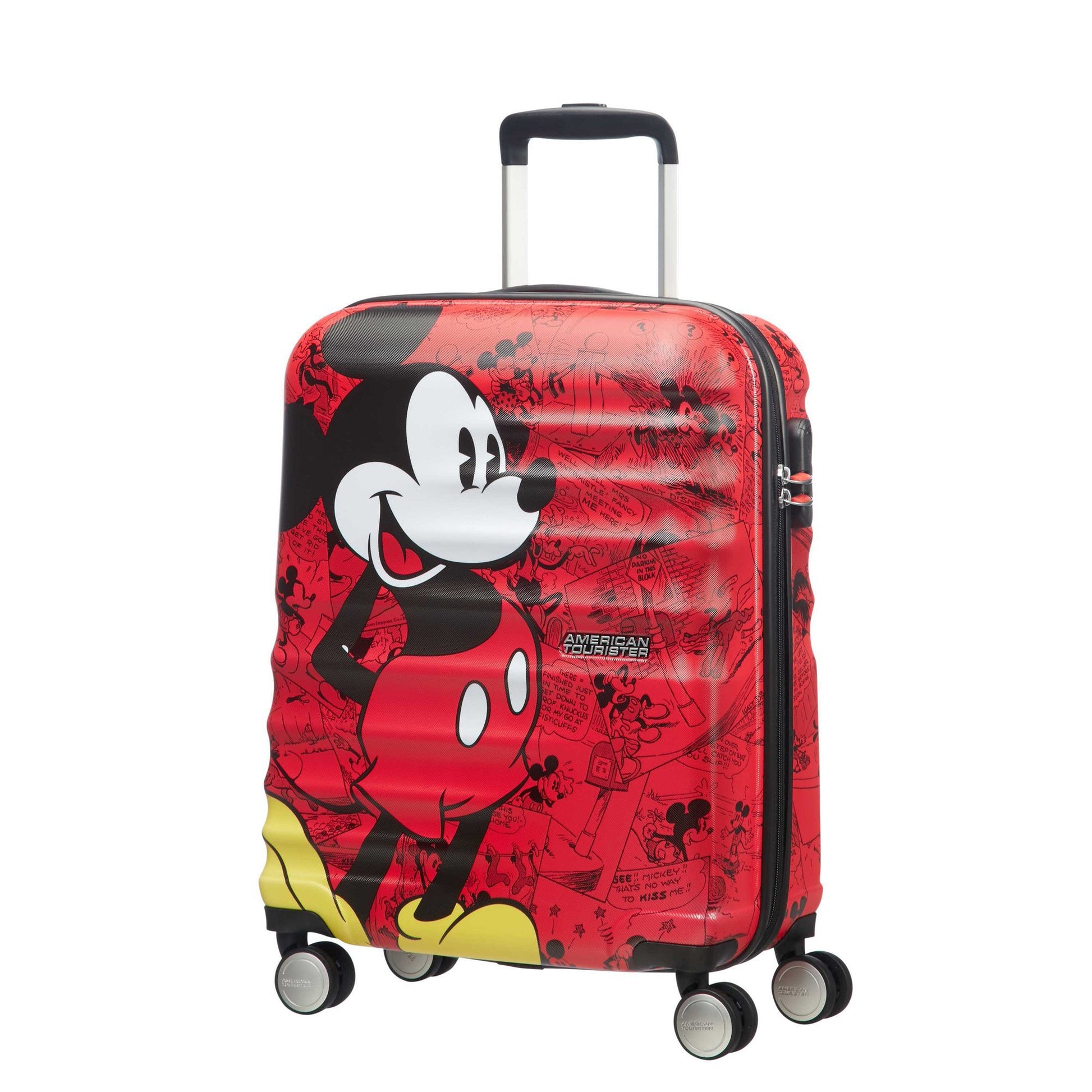 American Tourister Luggage Mickey Comics Red American Tourister Disney Wavebreaker Spinner Carry-On Luggage - Mickey Comics Red