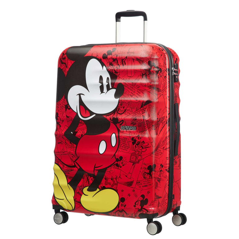 American Tourister Luggage Mickey Comics Red American Tourister Disney Wavebreaker Spinner Large Luggage - Mickey Comics Red