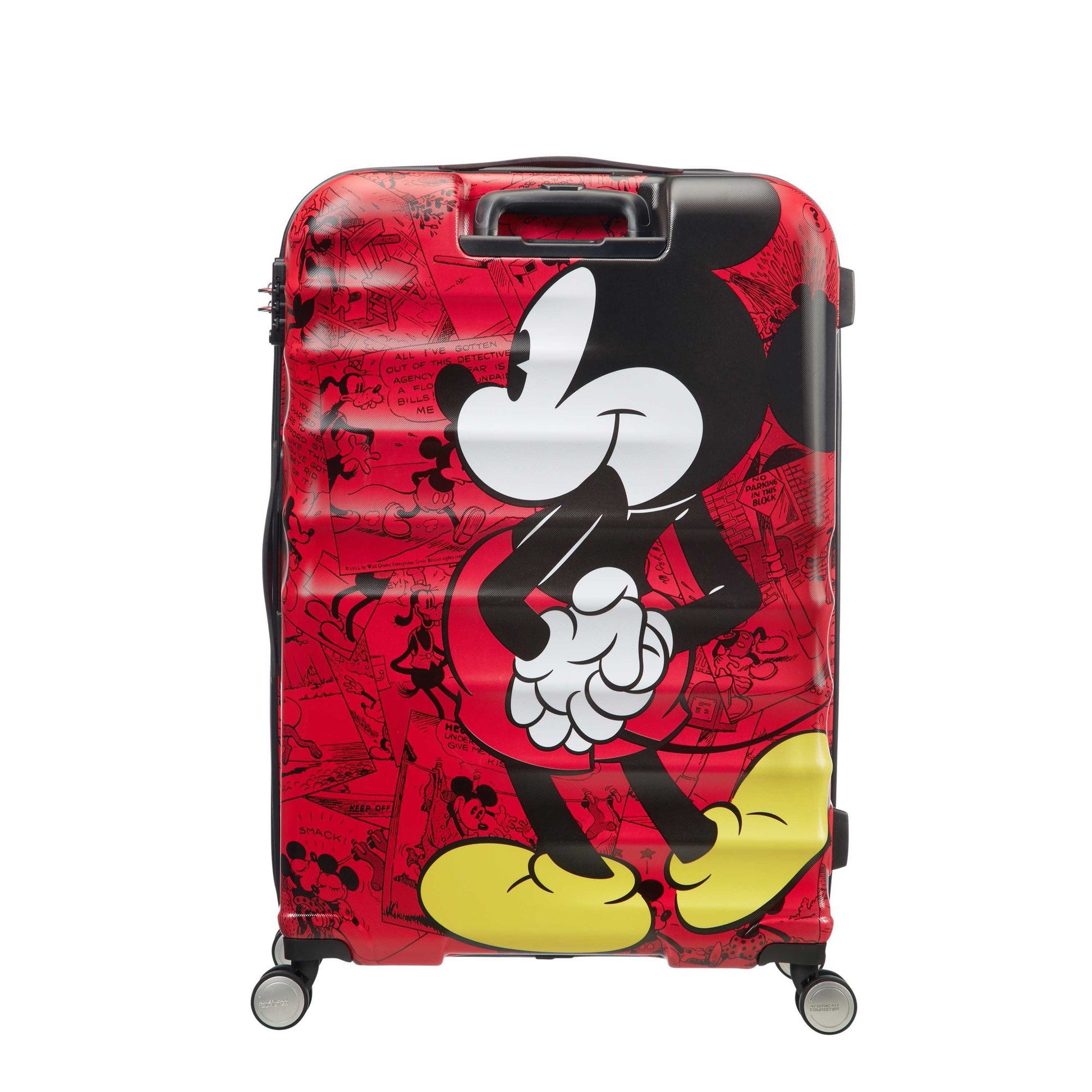 American Tourister Luggage Mickey Comics Red American Tourister Disney Wavebreaker Spinner Large Luggage - Mickey Comics Red