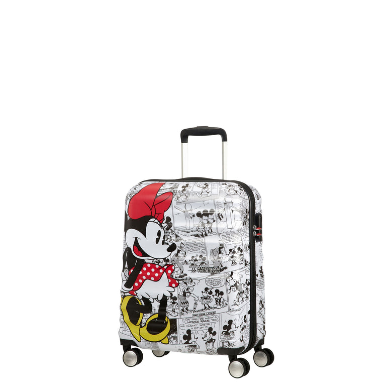 American Tourister Luggage Minnie Comics White American Tourister Disney Wavebreaker Carry-On Spinner Luggage - Minnie Comics White
