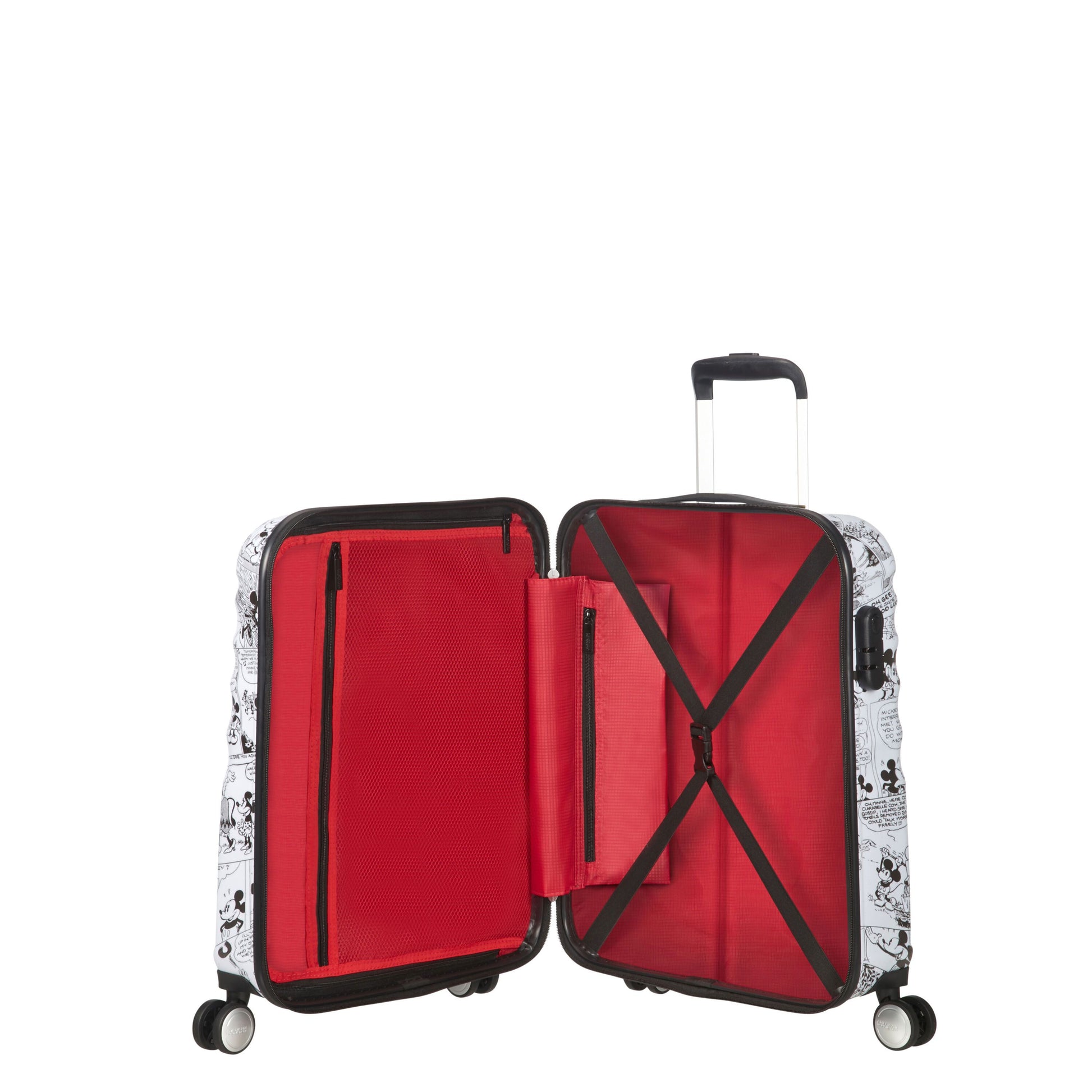 American Tourister Luggage Minnie Comics White American Tourister Disney Wavebreaker Carry-On Spinner Luggage - Minnie Comics White