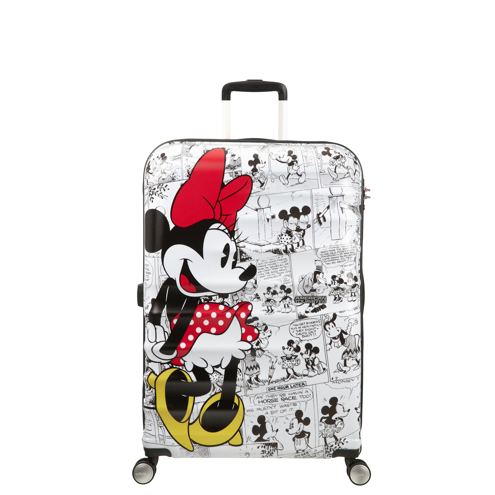 American Tourister Luggage Minnie Comics White American Tourister Disney Wavebreaker Spinner Large Luggage - Minnie Comics White