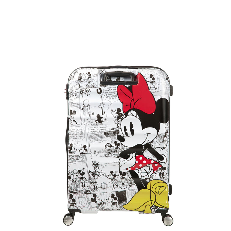 American Tourister Luggage Minnie Comics White American Tourister Disney Wavebreaker Spinner Large Luggage - Minnie Comics White