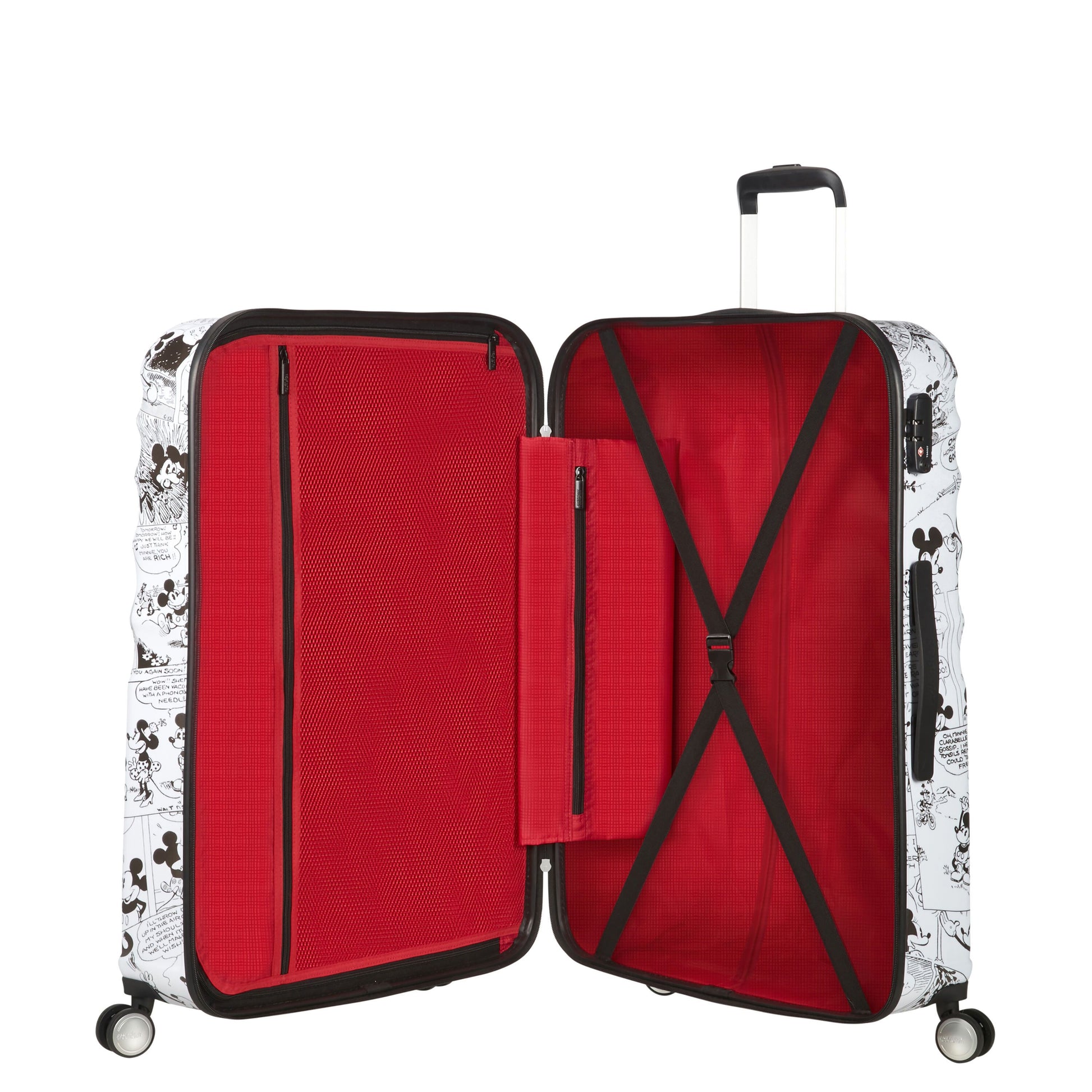 American Tourister Luggage Minnie Comics White American Tourister Disney Wavebreaker Spinner Large Luggage - Minnie Comics White