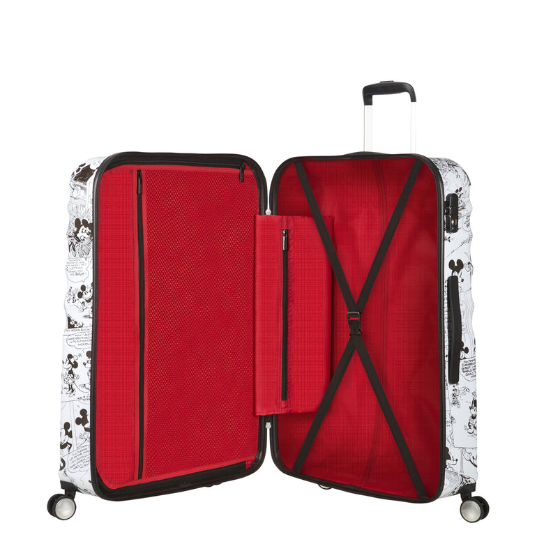 American Tourister Luggage Minnie Comics White American Tourister Disney Wavebreaker Spinner Large Luggage - Minnie Comics White