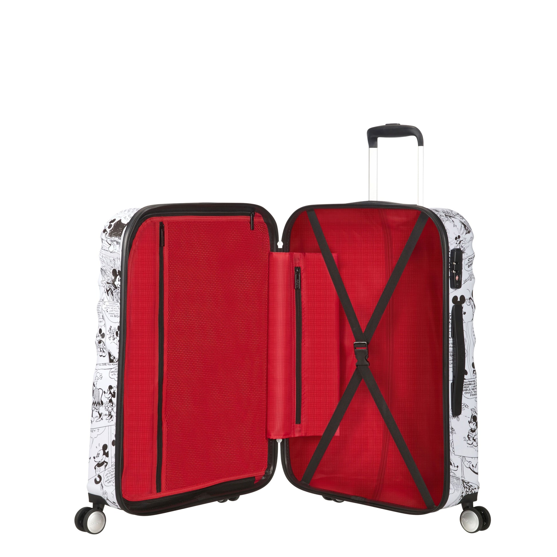 American Tourister Luggage Minnie Comics White American Tourister Disney Wavebreaker Spinner Medium Luggage - Minnie Comics White