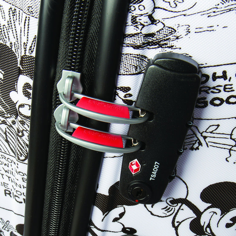 American Tourister Luggage Minnie Comics White American Tourister Disney Wavebreaker Spinner Medium Luggage - Minnie Comics White