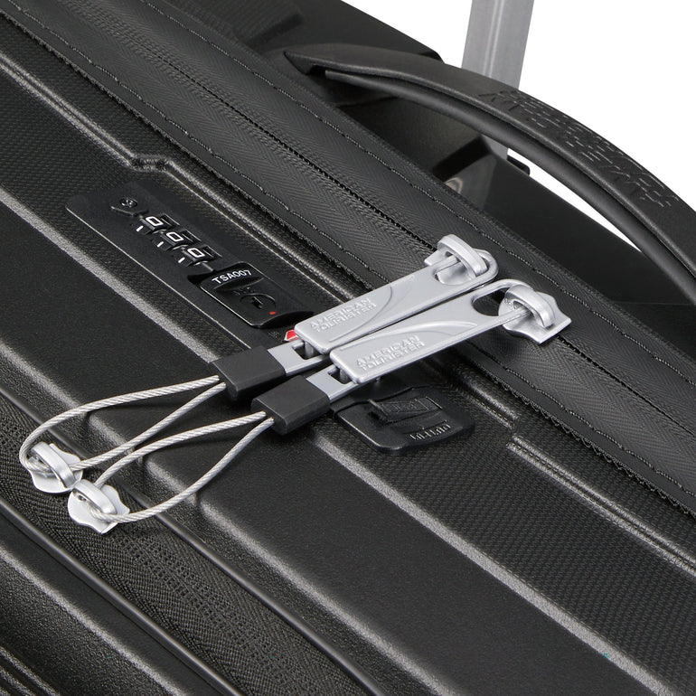 American Tourister Luggage Onyx Black American Tourister Airconic Spinner Frontload Carry-On