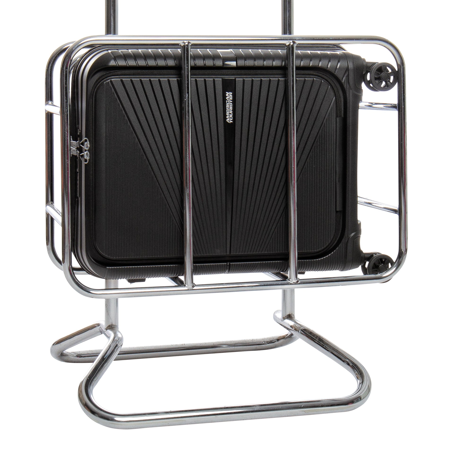 American Tourister Luggage Onyx Black American Tourister Airconic Spinner Frontload Carry-On