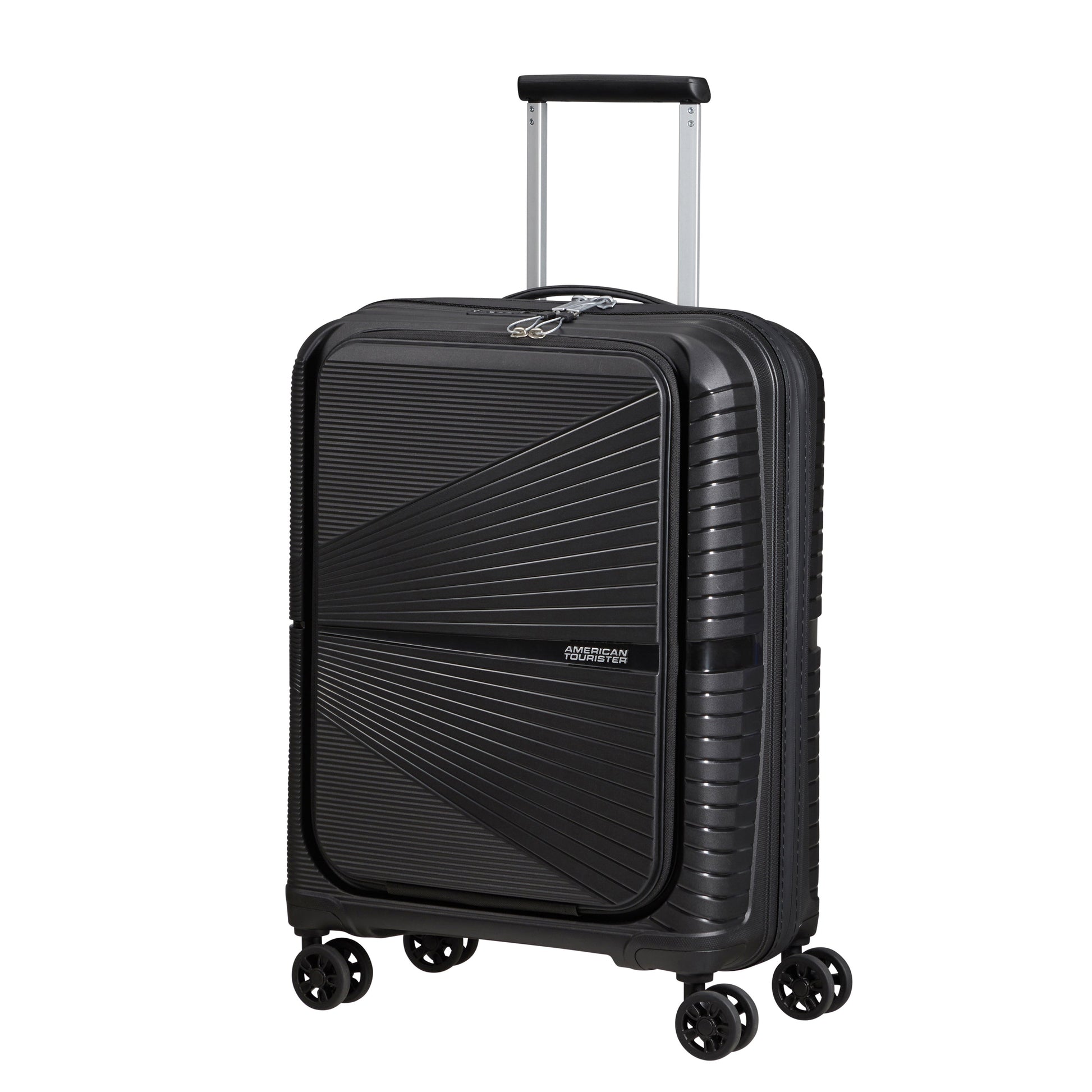 American Tourister Luggage Onyx Black American Tourister Airconic Spinner Frontload Carry-On