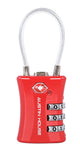 Austin House Locks Red Austin House Travel Sentry 3-Dial Combination Padlock