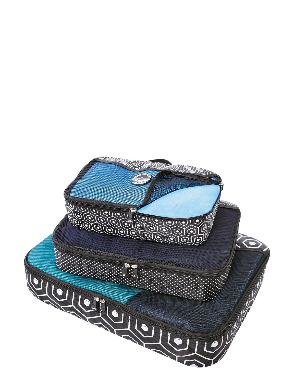 Austin House Travel Accessories Black/White Austin House 3-Piece Packing Cubes