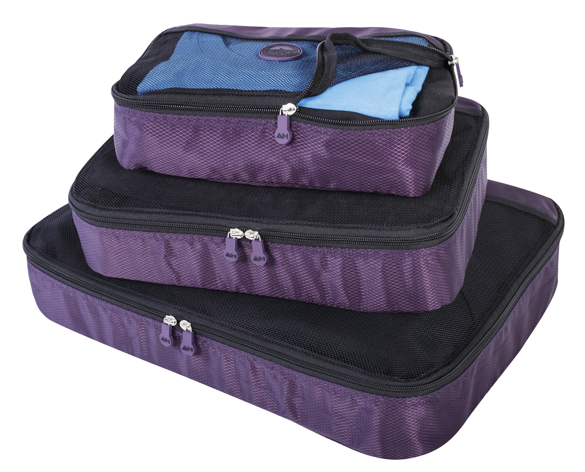 Austin House Travel Accessories Purple Austin House 3-Piece Packing Cubes