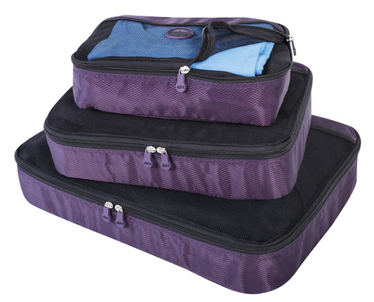 Austin House Travel Accessories Purple Austin House 3-Piece Packing Cubes