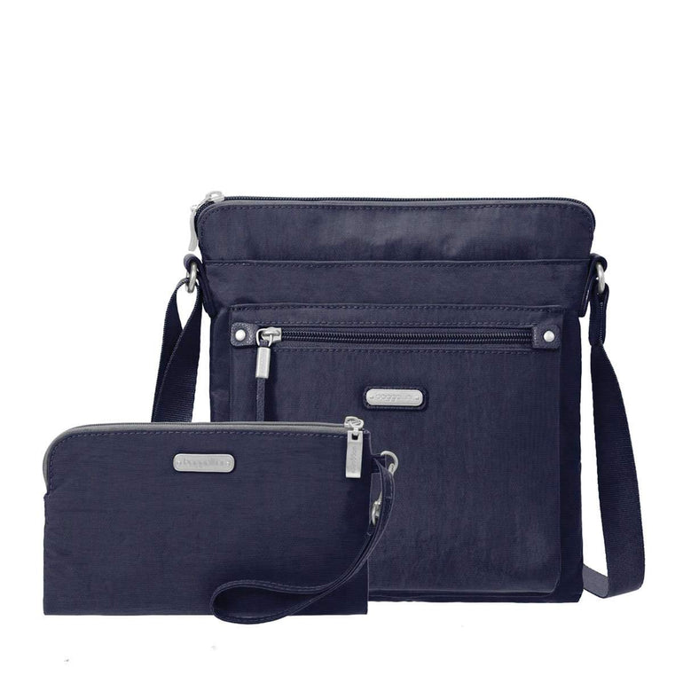 Baggallini Cross-Body Bag French Navy Baggallini Go Bagg With RFID Phone Wristlet