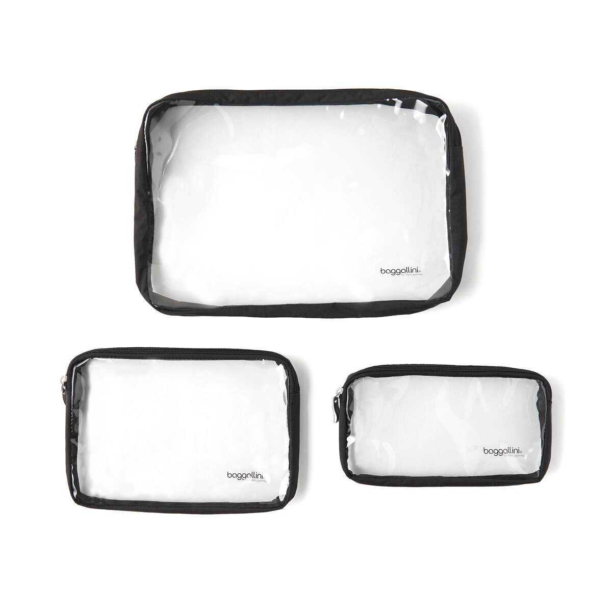 Baggallini Travel Accessories Black Baggallini Clear Travel Pouches