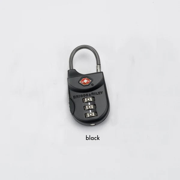 Briggs & Riley Locks Black Briggs & Riley TSA Cable Luggage Lock (Metal)