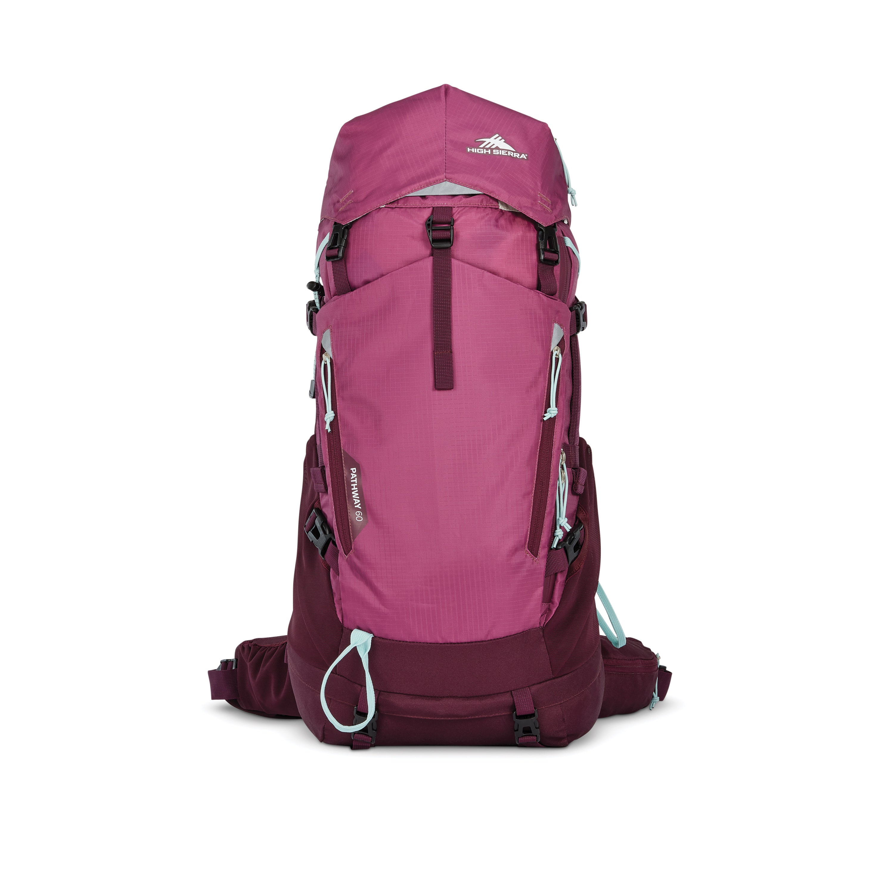High Sierra Backpacks Berry/Maroon High Sierra Pathway 2.0 Womens Frame Pack 60L Backpack - Berry/Maroon
