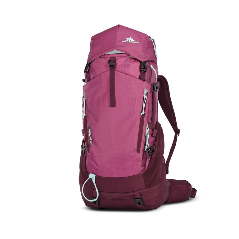 High Sierra Backpacks Berry/Maroon High Sierra Pathway 2.0 Womens Frame Pack 60L Backpack - Berry/Maroon
