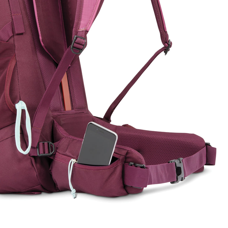 High Sierra Backpacks Berry/Maroon High Sierra Pathway 2.0 Womens Frame Pack 60L Backpack - Berry/Maroon