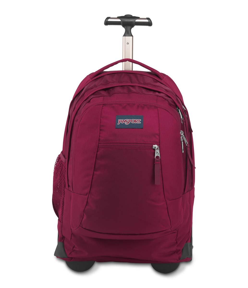 Jansport Backpack on Wheels Russet Red JanSport Driver 8 Wheeled Backpack - Russet Red