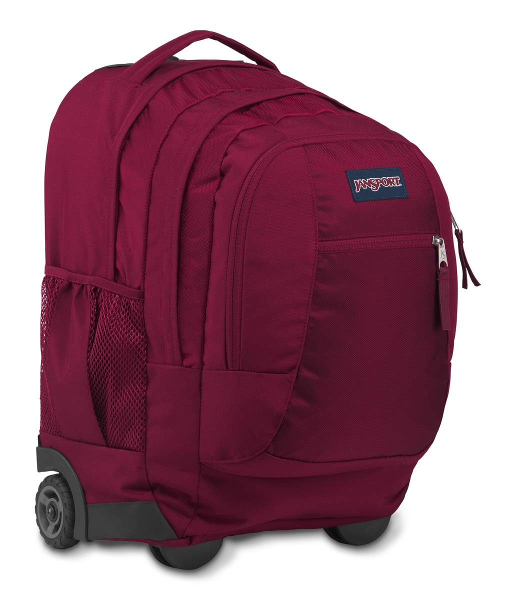 Jansport Backpack on Wheels Russet Red JanSport Driver 8 Wheeled Backpack - Russet Red