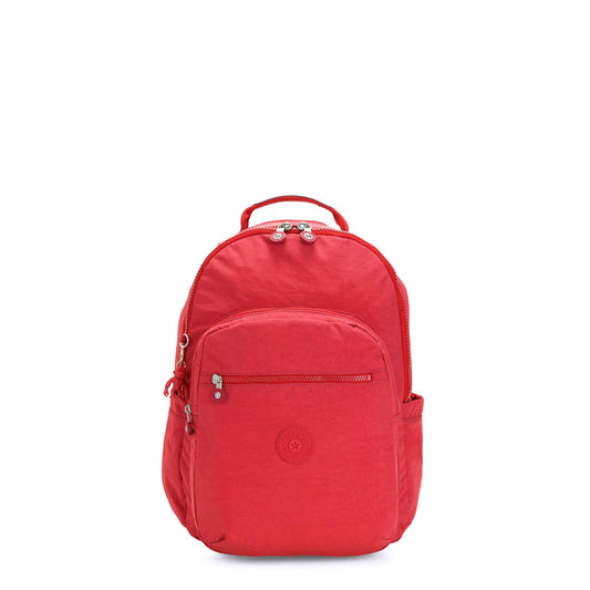Kipling Backpacks Red Rouge Kipling Seoul Small Tablet Backpack - Red Rouge
