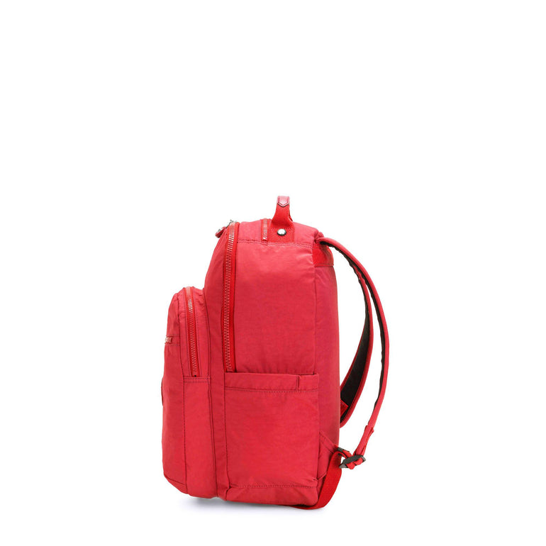 Kipling Backpacks Red Rouge Kipling Seoul Small Tablet Backpack - Red Rouge