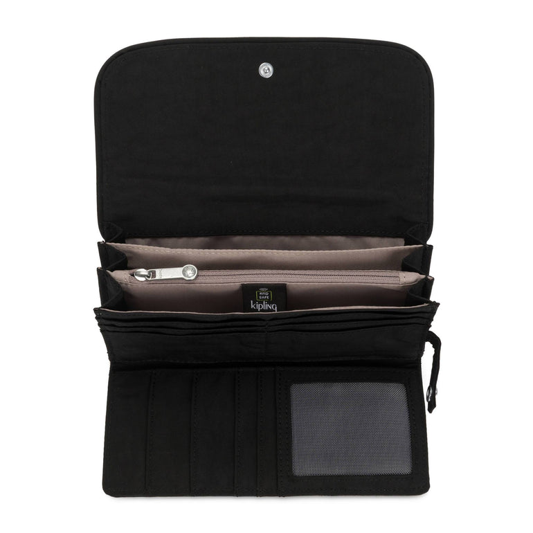 Kipling Wallets Black Noir Kipling Money Land Snap Wallet - Black Noir