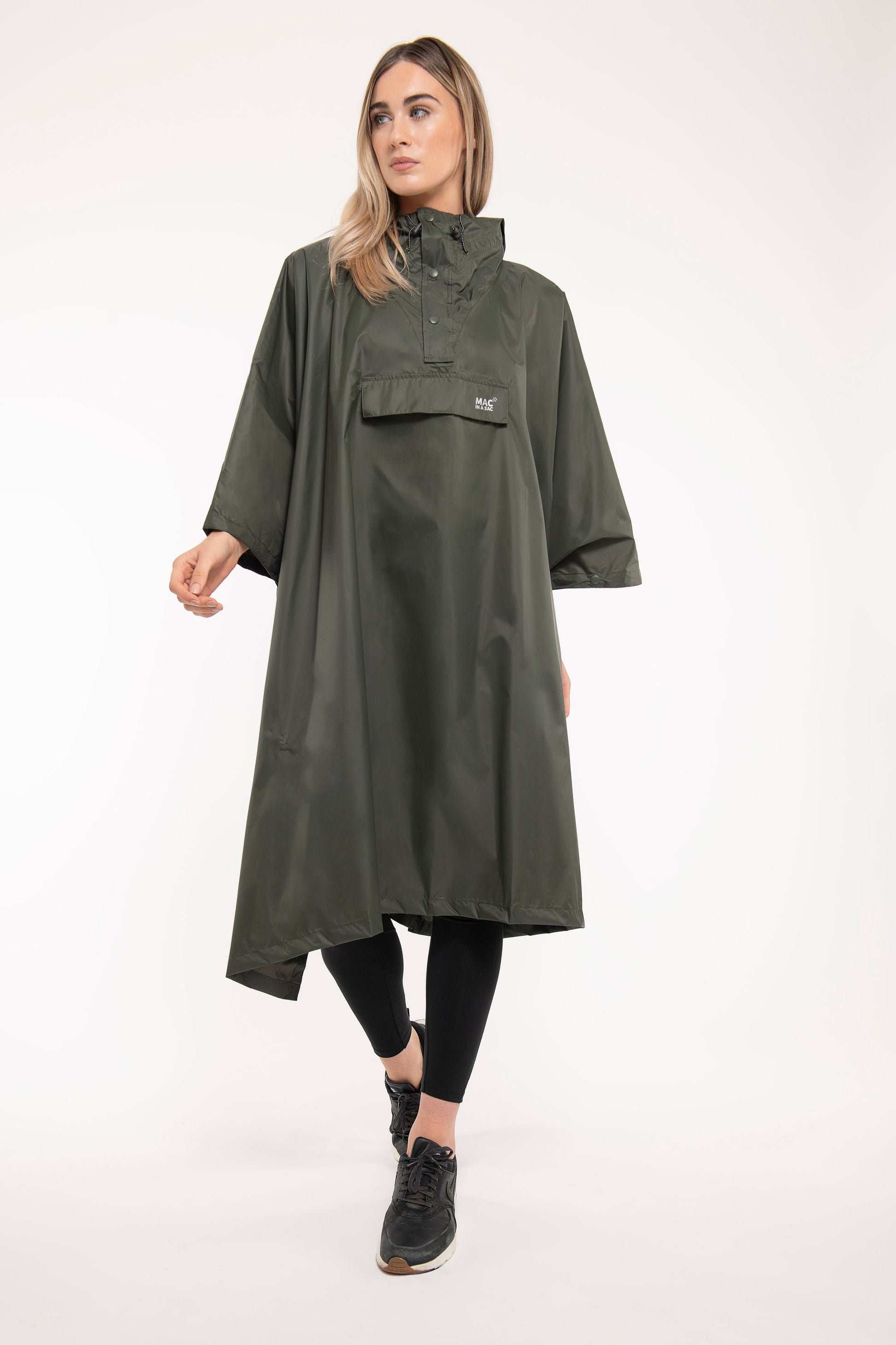 Mac In A Sac Apparel One Size Mac In A Sac Packable Waterproof Unisex Poncho - Khaki