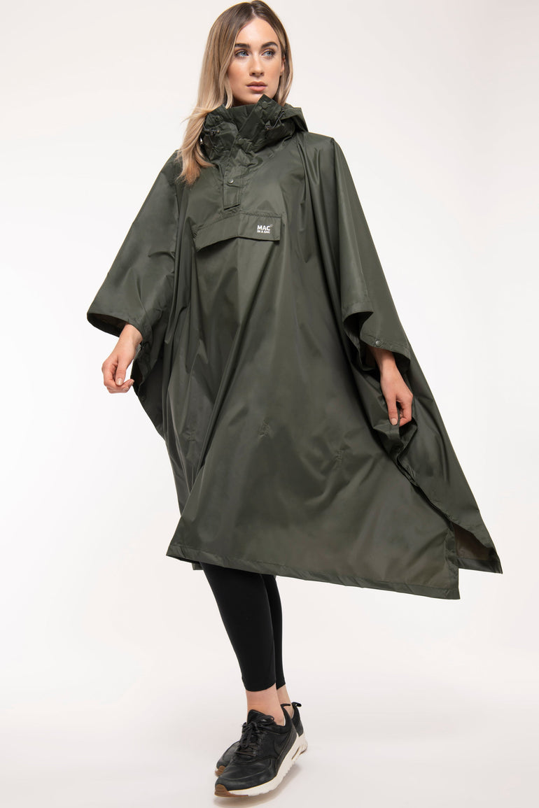 Mac In A Sac Apparel One Size Mac In A Sac Packable Waterproof Unisex Poncho - Khaki