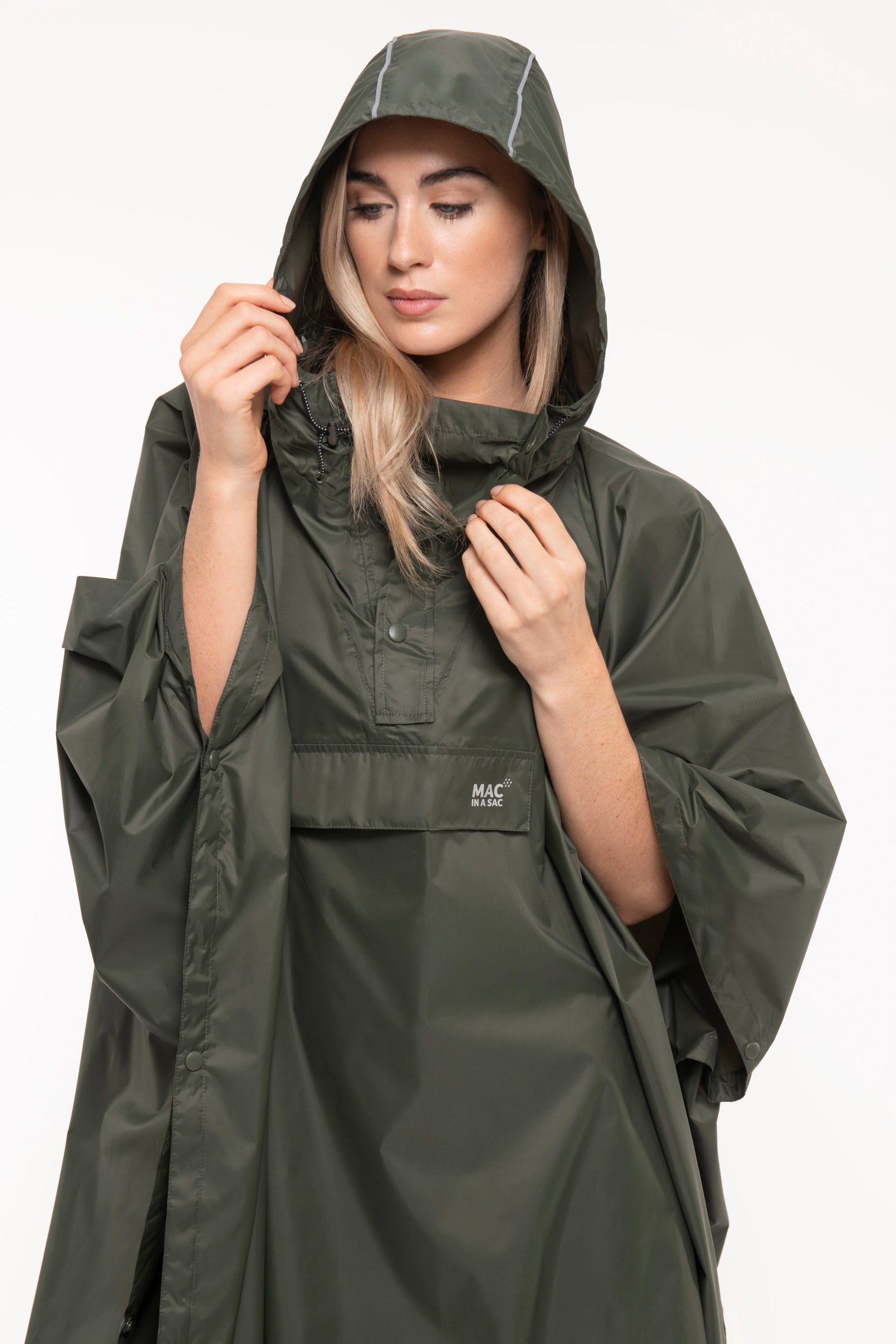 Mac In A Sac Apparel One Size Mac In A Sac Packable Waterproof Unisex Poncho - Khaki