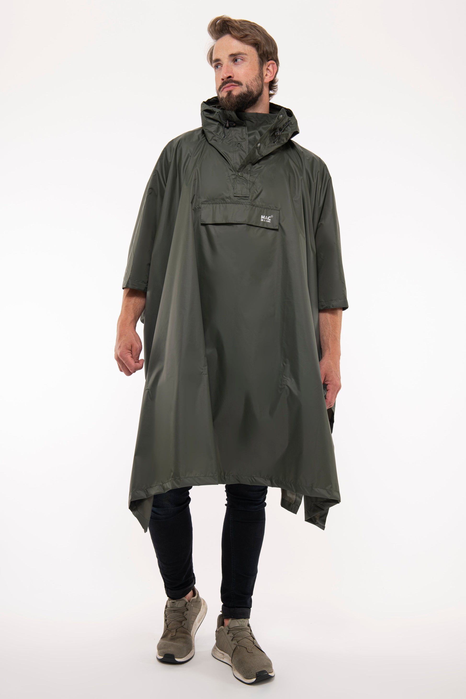 Mac In A Sac Apparel One Size Mac In A Sac Packable Waterproof Unisex Poncho - Khaki