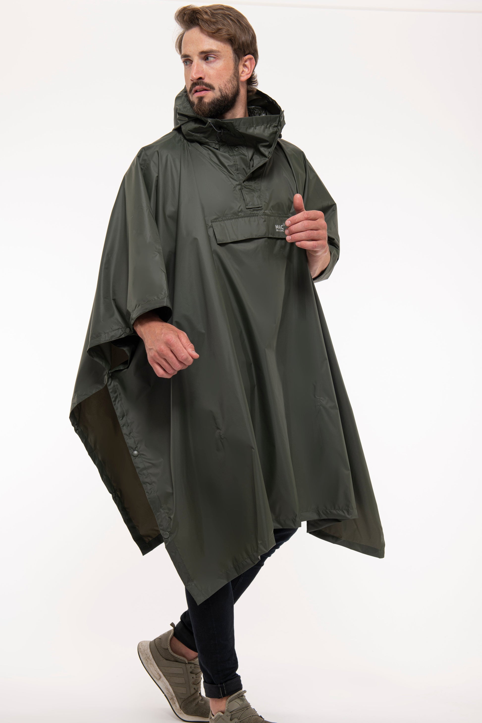 Mac In A Sac Apparel One Size Mac In A Sac Packable Waterproof Unisex Poncho - Khaki