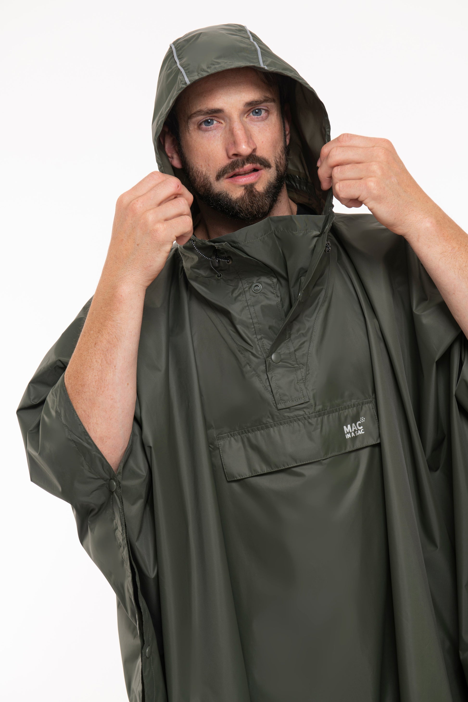 Mac In A Sac Apparel One Size Mac In A Sac Packable Waterproof Unisex Poncho - Khaki