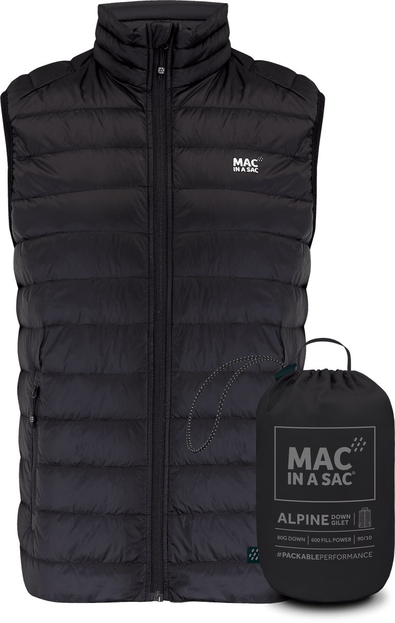 Mac In A Sac Apparel X Small Mac In A Sac Alpine Down Gilet (Men's) - Jet Black