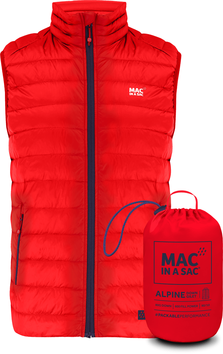 Mac In A Sac Apparel X Small Mac In A Sac Alpine Down Gilet (Men's) - Red