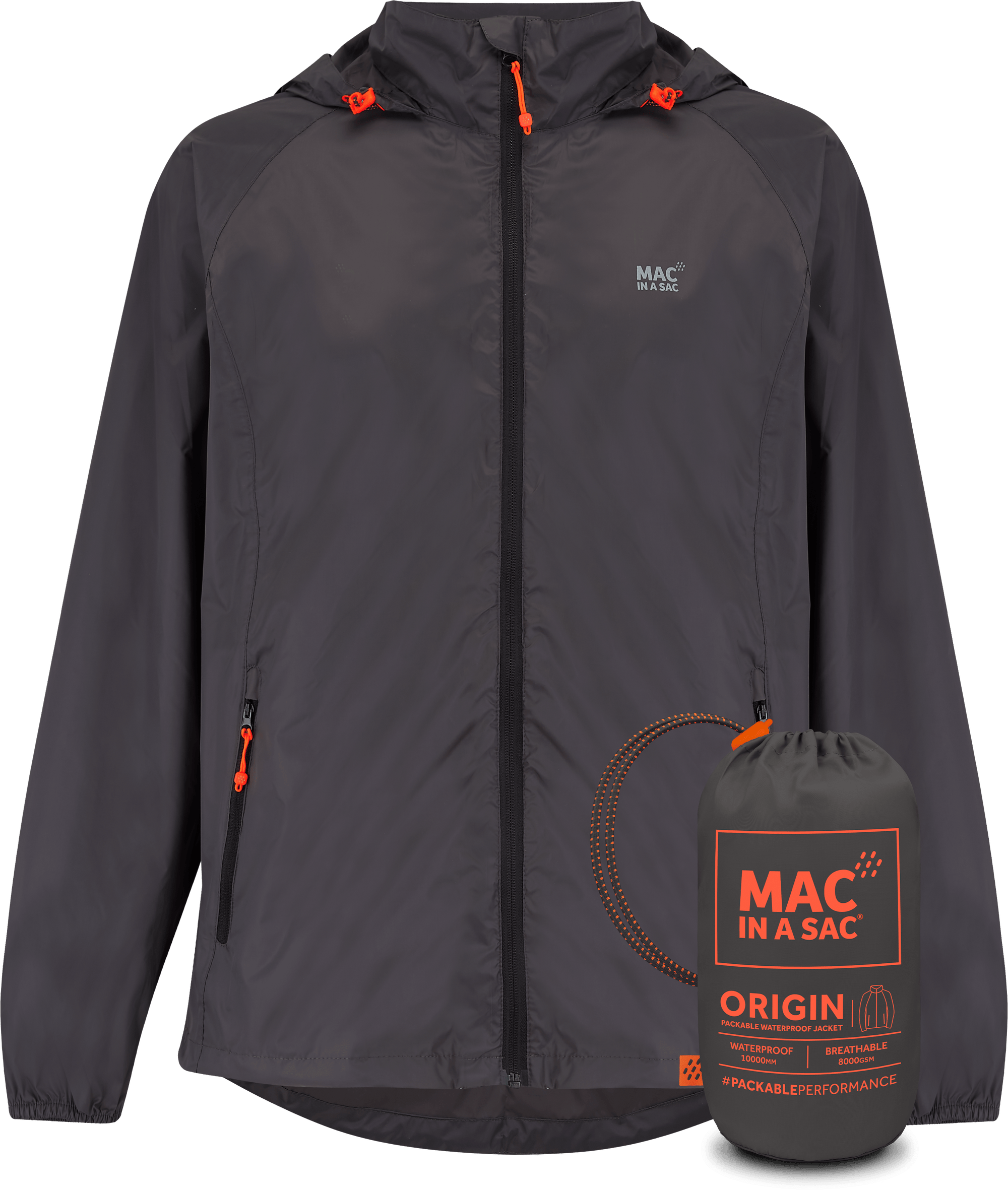 Mac In A Sac Apparel X Small Mac In A Sac ORIGIN 2 Jacket - Charcoal