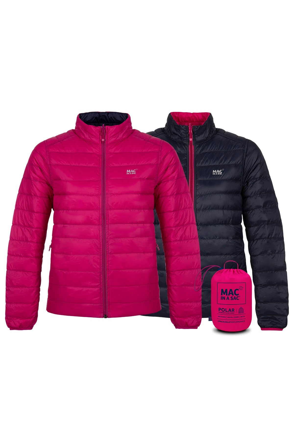 Mac In A Sac Apparel X Small Mac In A Sac Polar2 Down Reversible (Ladies) - Fuchsia/Navy