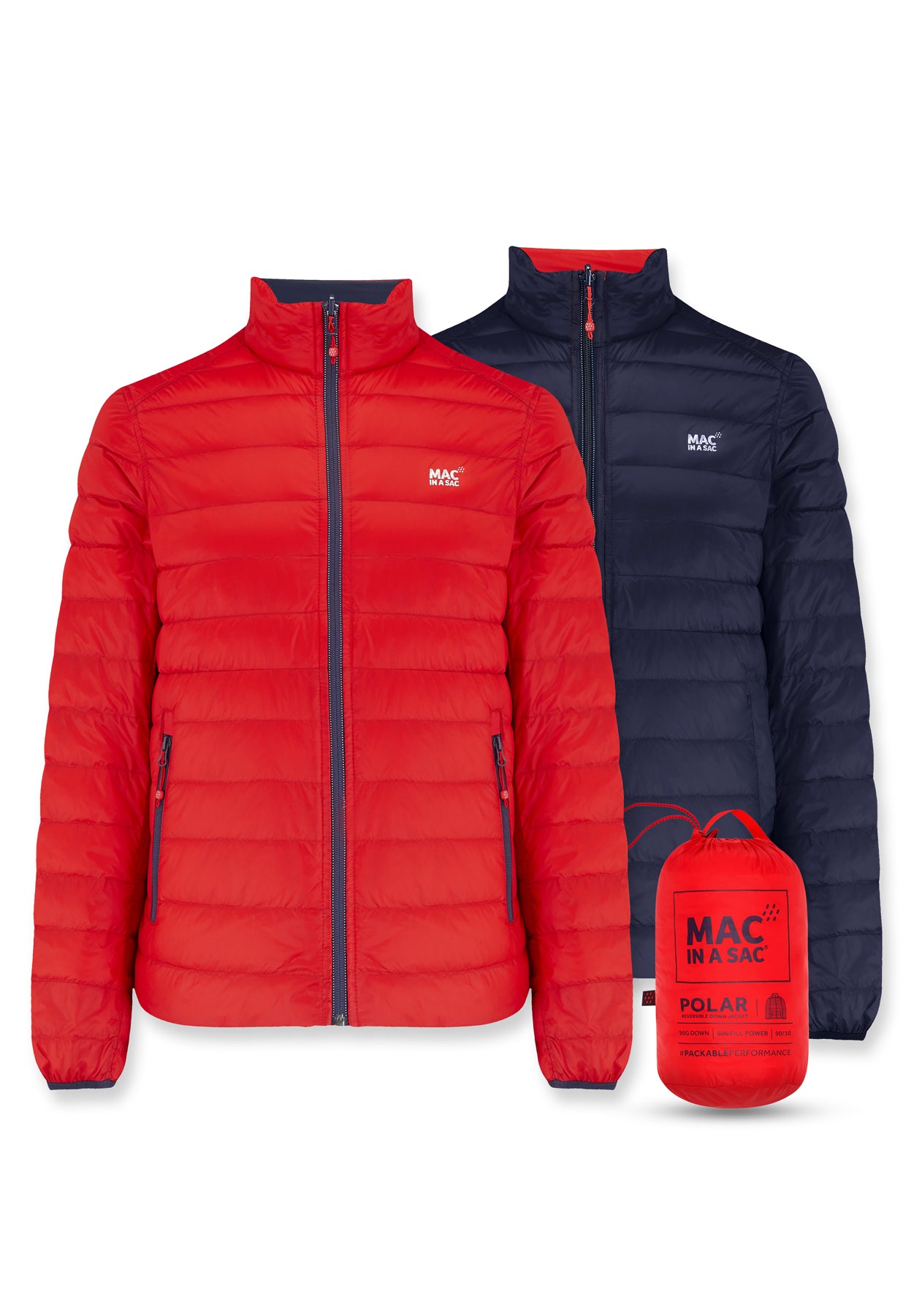 Mac In A Sac Apparel X Small Mac In A Sac Polar2 Down Reversible (Men's) - Red/Navy