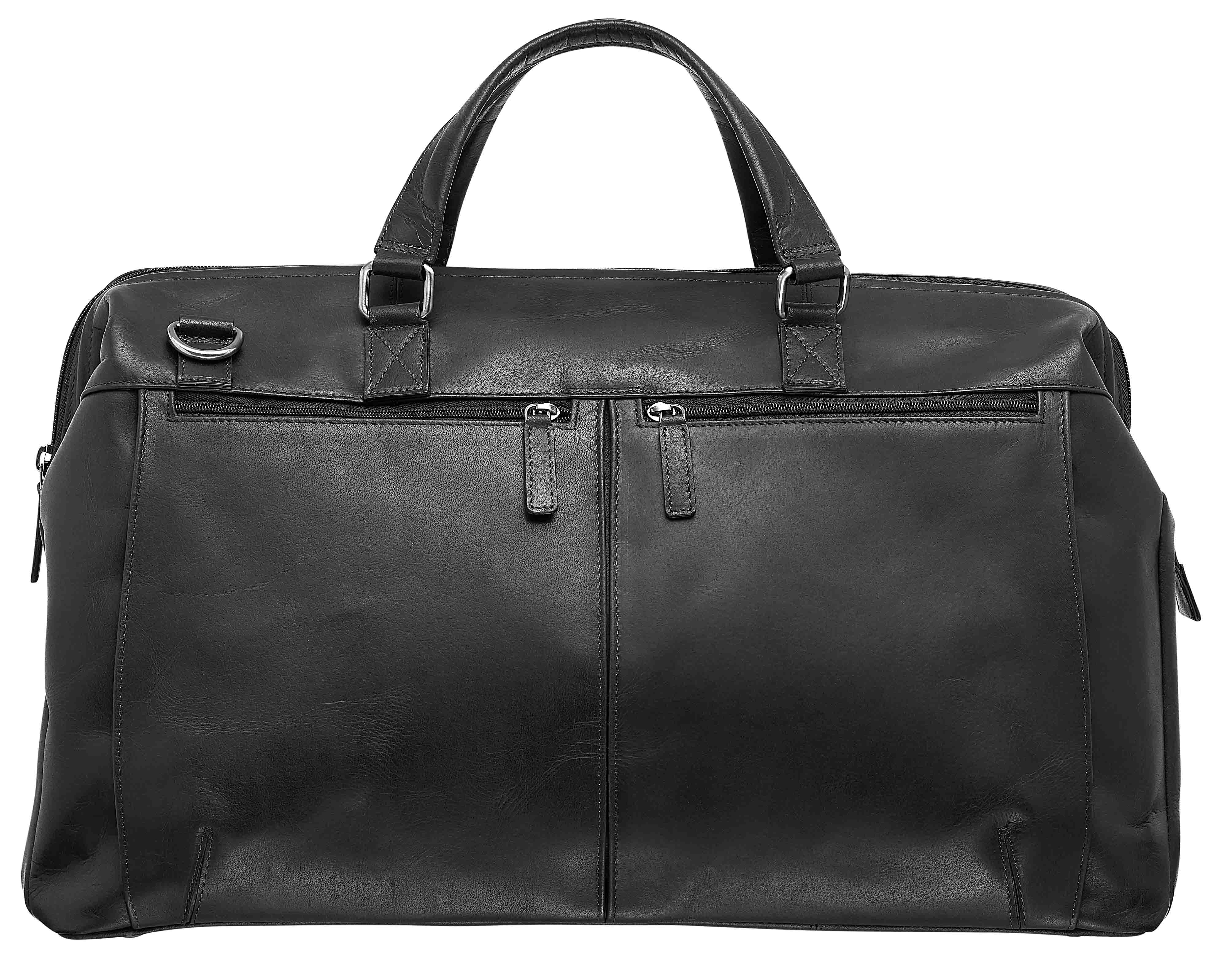 Mancini Duffles Black Mancini BUFFALO Classic Carry-on Duffle Bag