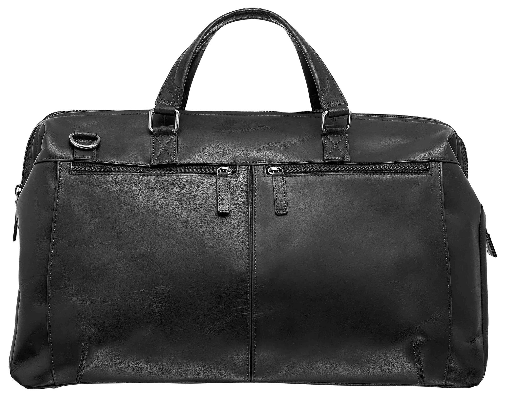 Mancini Duffles Black Mancini BUFFALO Classic Carry-on Duffle Bag