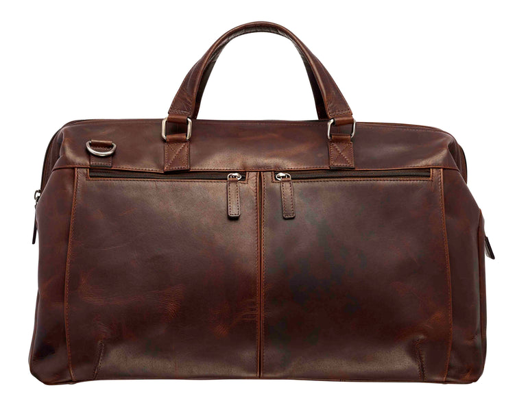 Mancini Duffles Brown Mancini BUFFALO Classic Carry-on Duffle Bag