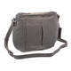 Mancini Handbags Grey Mancini Pebbled Scarlet Leather Crossbody Hobo Bag