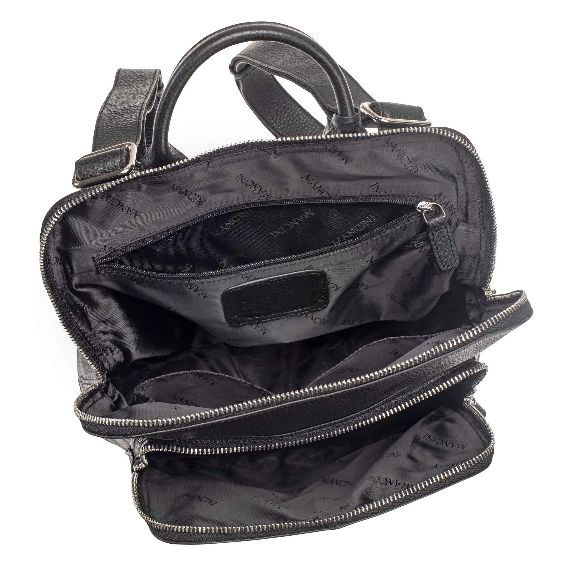 Mancini Handbags Mancini Pebbled Brigette Leather Backpack