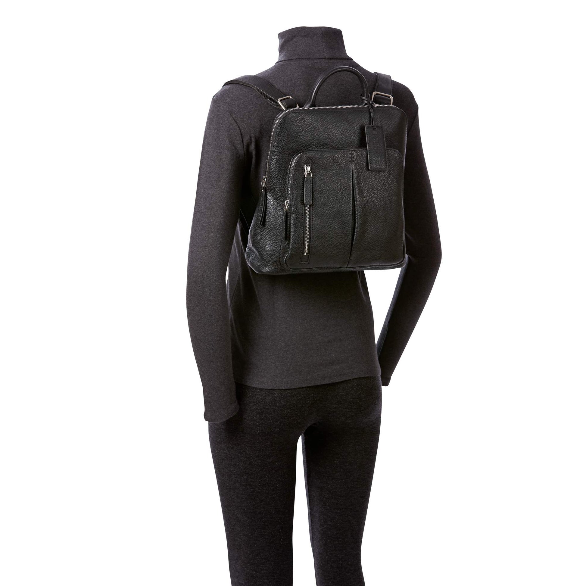 Mancini Handbags Mancini Pebbled Brigette Leather Backpack
