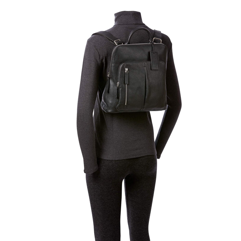Mancini Handbags Mancini Pebbled Brigette Leather Backpack