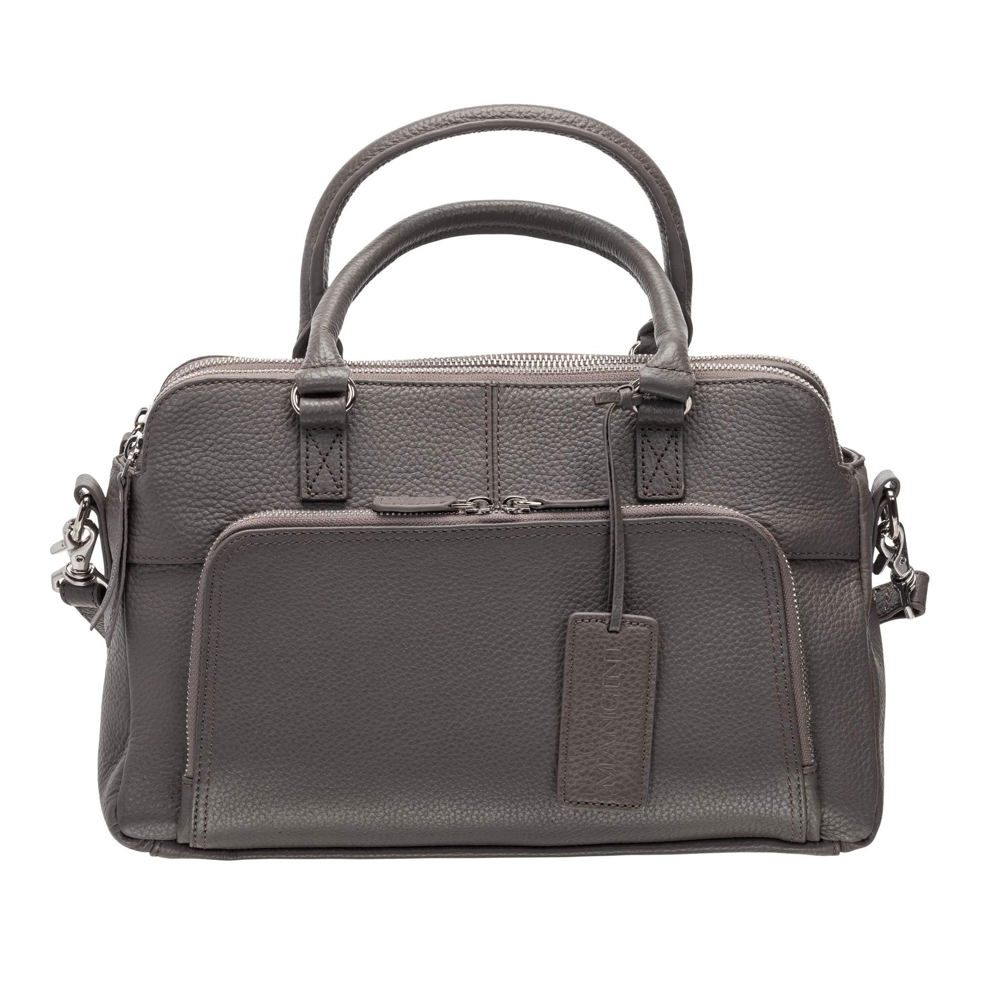 Mancini Handbags Mancini Pebbled Jennifer Leather Satchel Bag