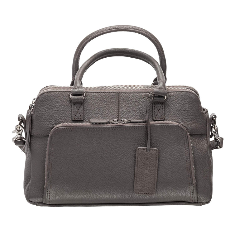 Mancini Handbags Mancini Pebbled Jennifer Leather Satchel Bag